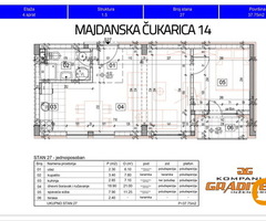 Novogradnja, jednoiposoban 37,75 m2, Banovo brdo, Majdanska, Čukarica 14